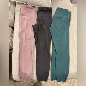 Amazon Women's Leggings Trio - Mauve, Charcoal, Teal